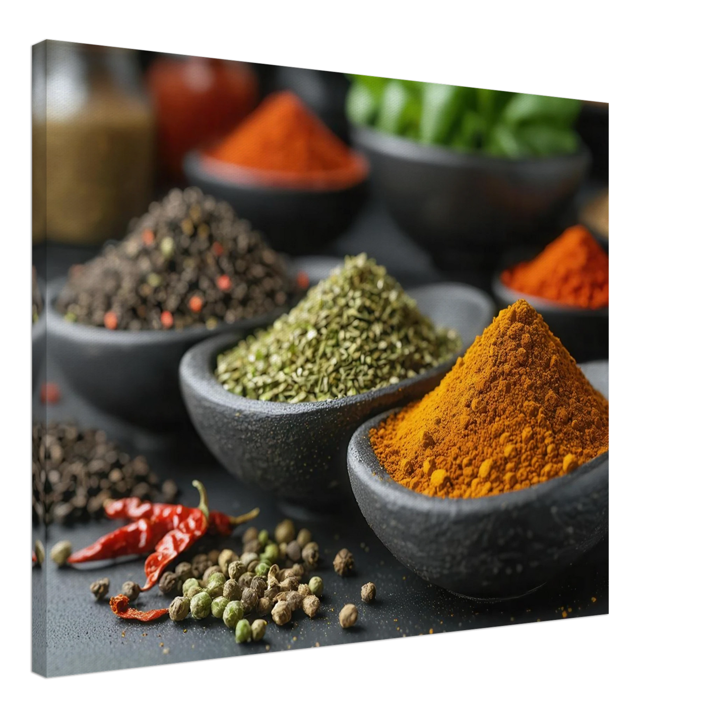 Wandbild gewuerz sinfonie intensive farben aromen fuer ihre kueche