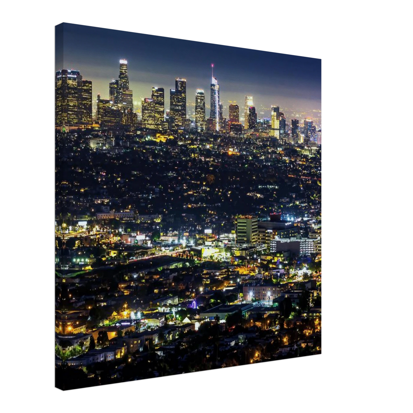 Wandbild los angeles lichtermeer majestaetische skyline bei nacht in ihrer wunschgroesse