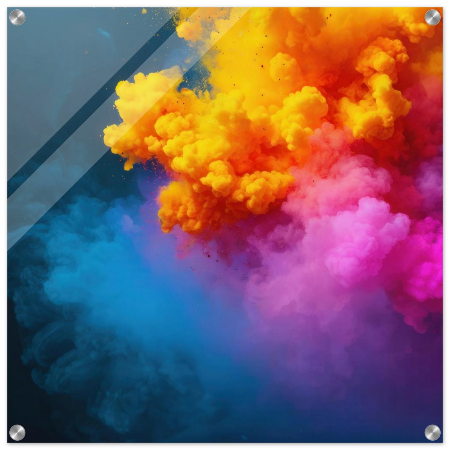 Wandbild explosion der farben lebhaftes abstraktes kunstwerk fuer dein zuhause