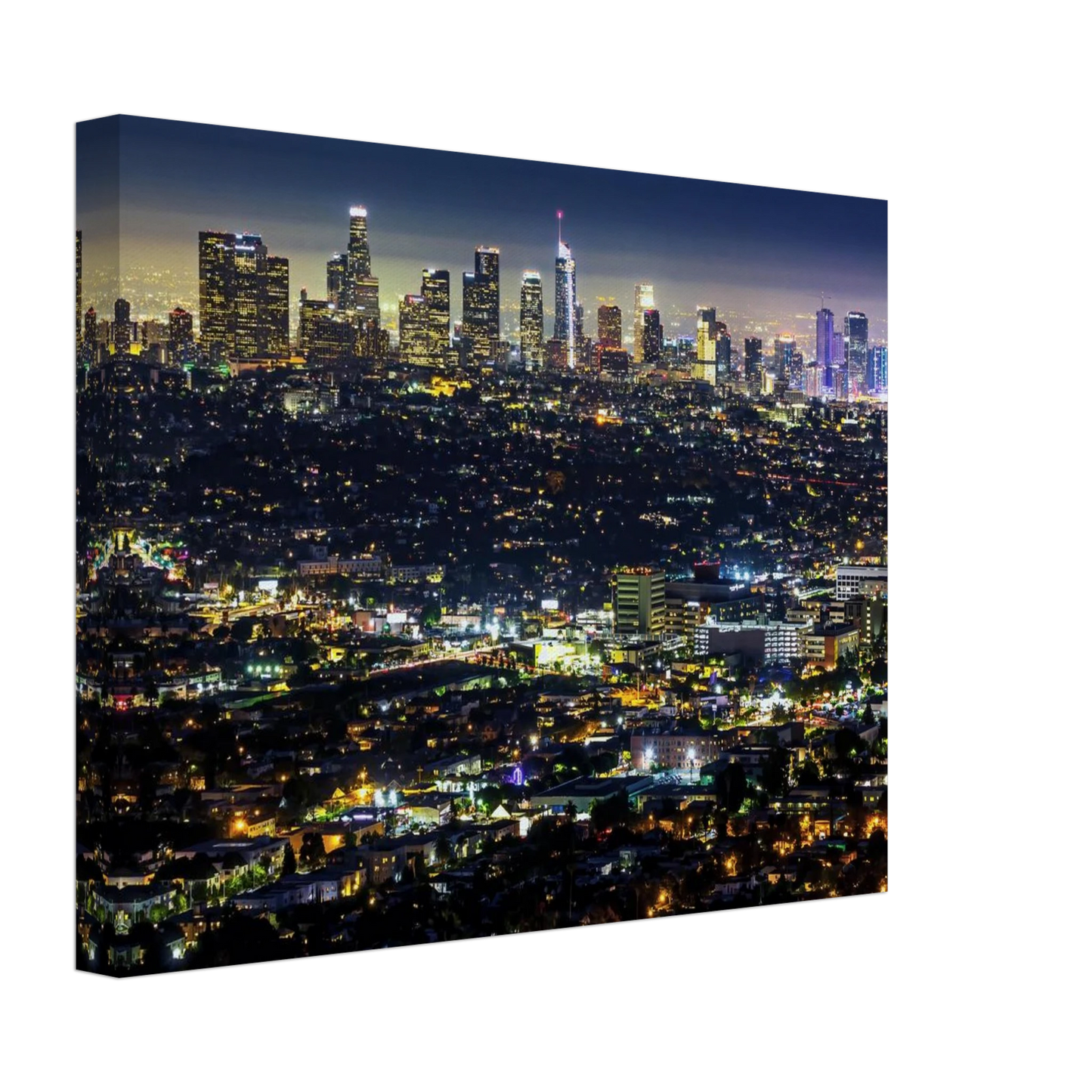 Wandbild los angeles lichtermeer majestaetische skyline bei nacht in ihrer wunschgroesse