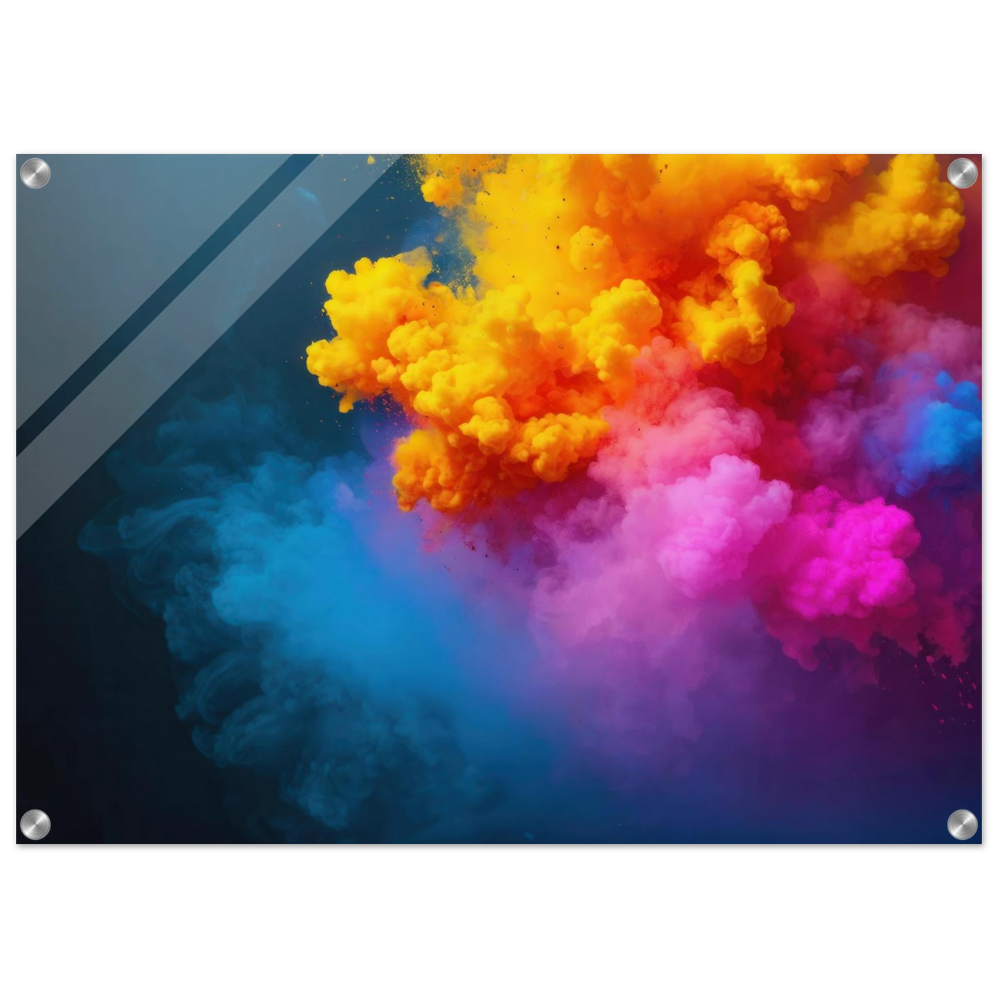 Wandbild explosion der farben lebhaftes abstraktes kunstwerk fuer dein zuhause