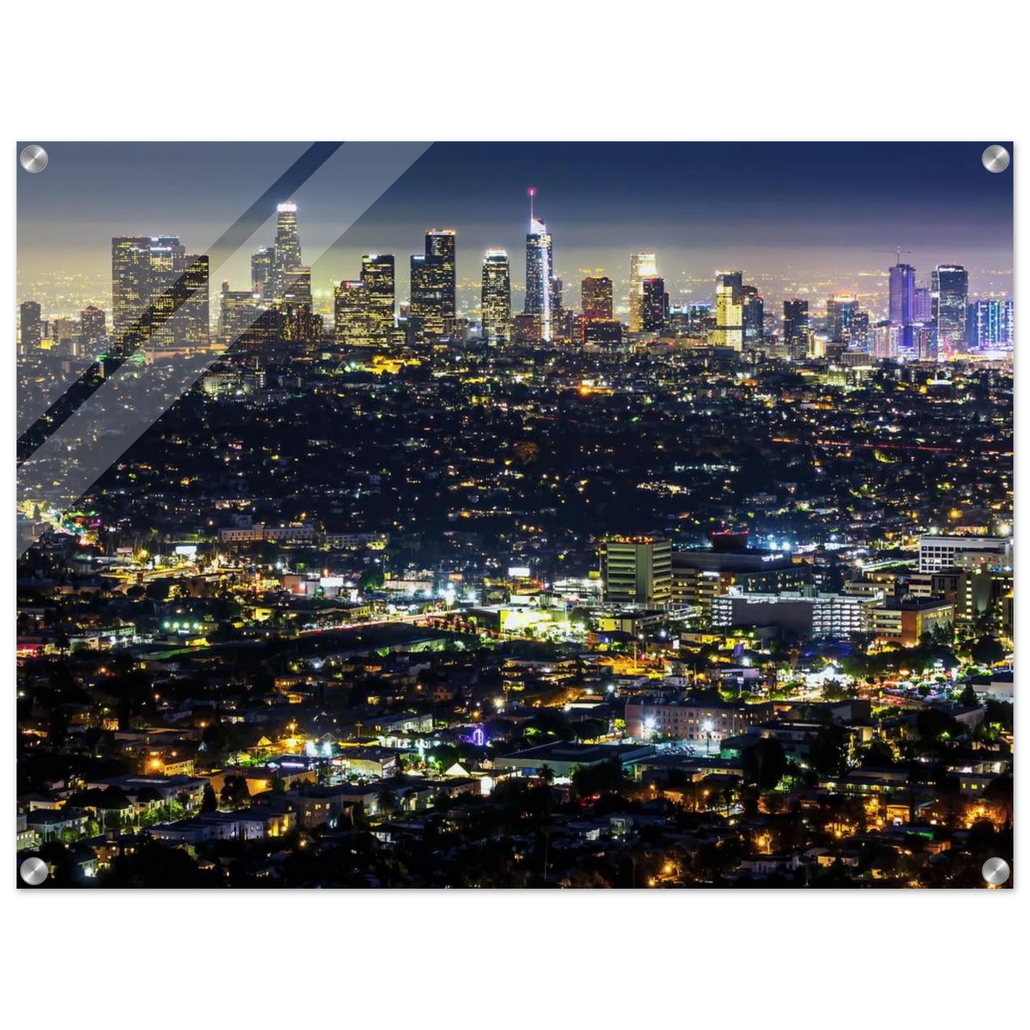 Wandbild los angeles lichtermeer majestaetische skyline bei nacht in ihrer wunschgroesse