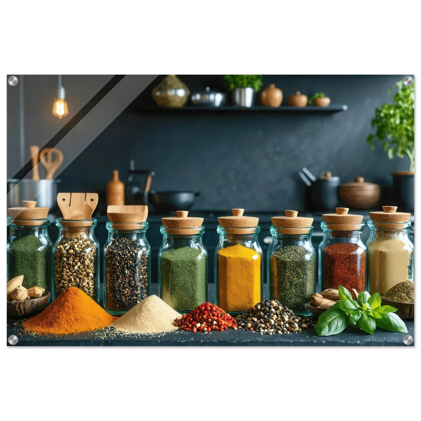 Wandbild gewuerze der welt aromatisches kunstwerk fuer ihre kueche