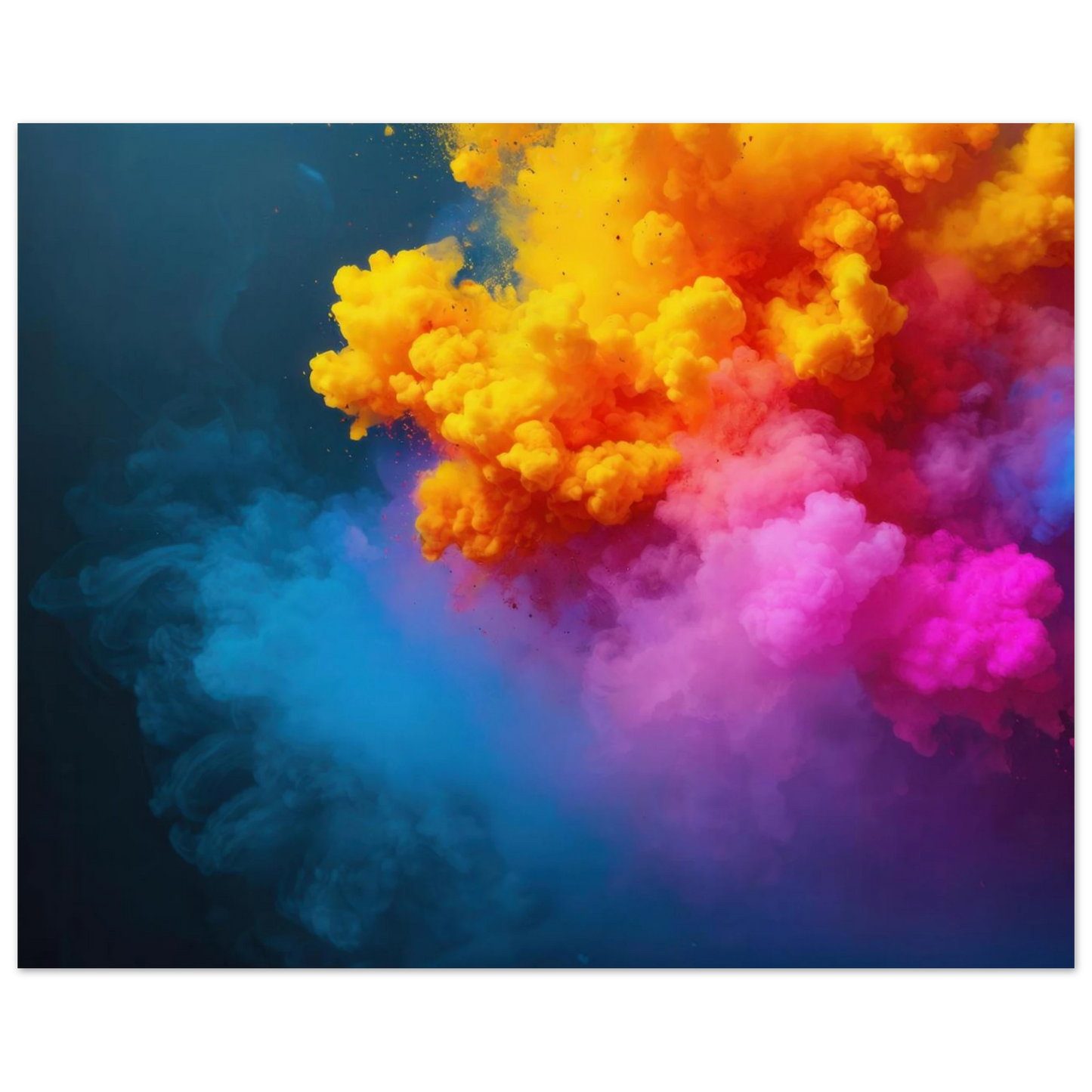 Wandbild explosion der farben lebhaftes abstraktes kunstwerk fuer dein zuhause