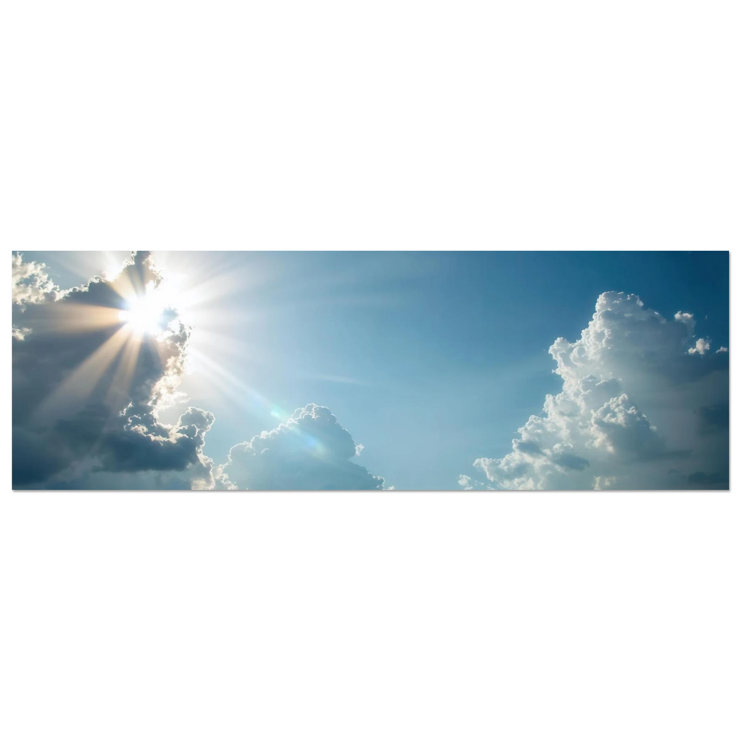 Wandbild sonnenstrahlen durch wolken atmosphaerische himmelskunst in verschiedenen groessen