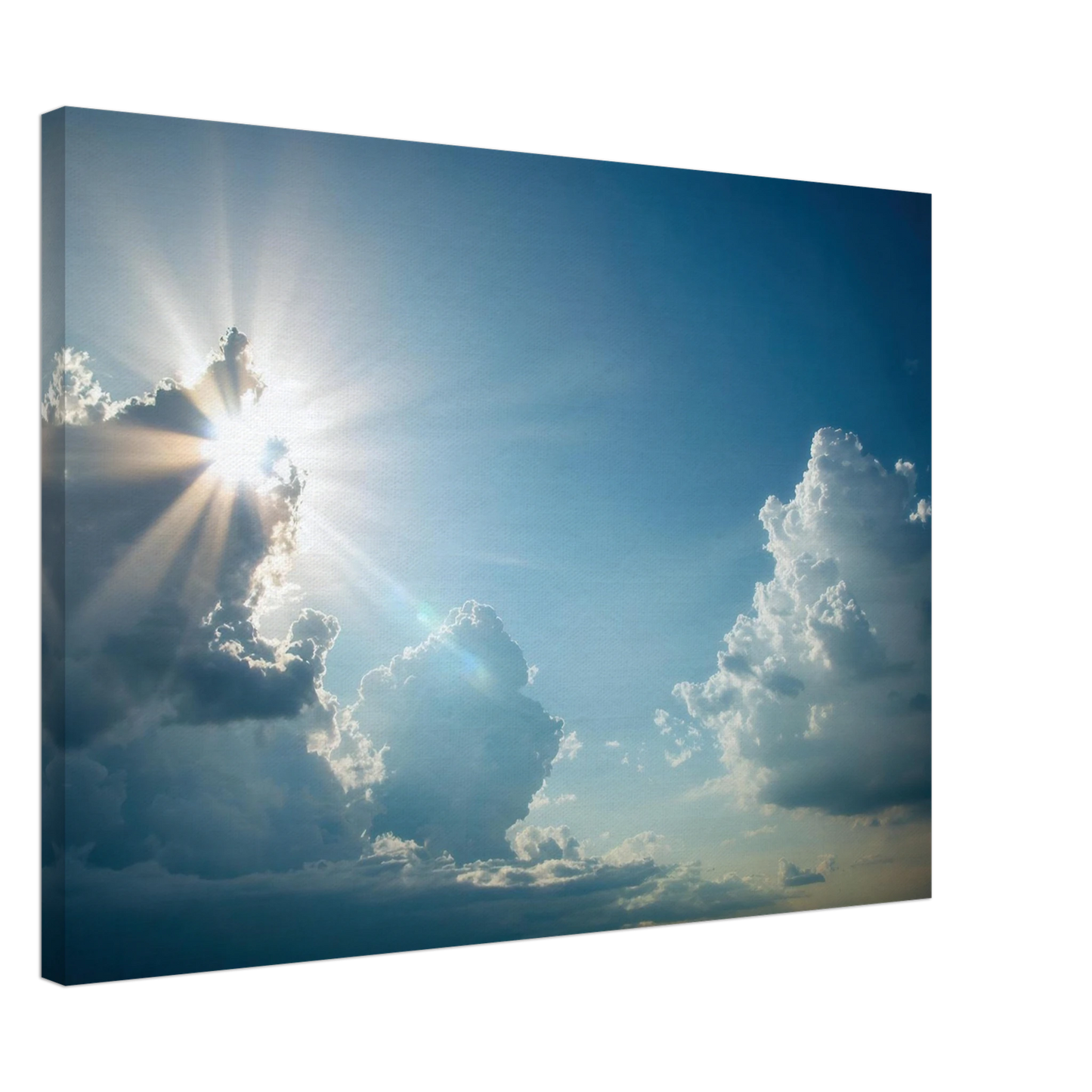 Wandbild sonnenstrahlen durch wolken atmosphaerische himmelskunst in verschiedenen groessen