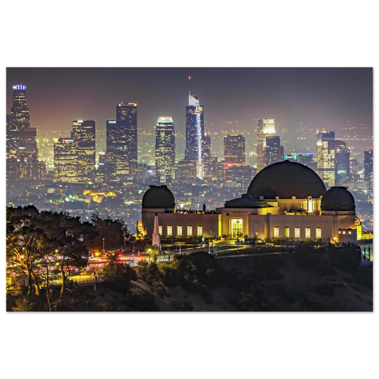 Wandbild los angeles nachthimmel griffith observatorium mit stadtpanorama erlebe das leuchten der stadt