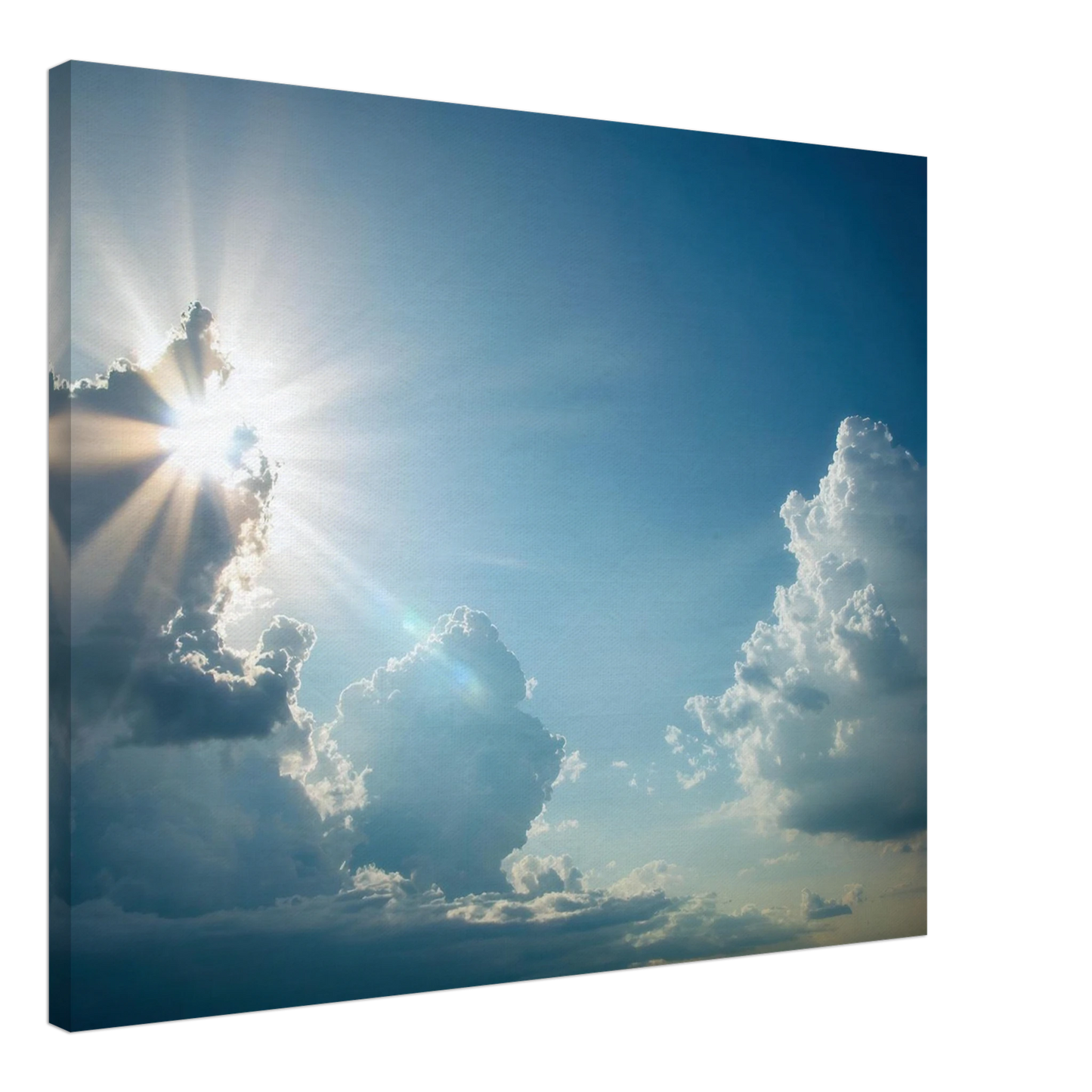 Wandbild sonnenstrahlen durch wolken atmosphaerische himmelskunst in verschiedenen groessen