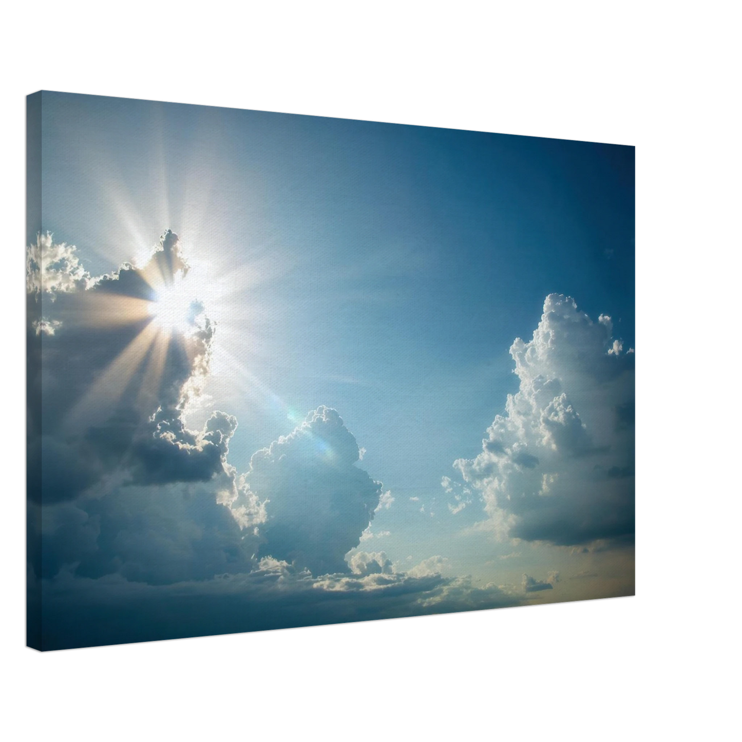 Wandbild sonnenstrahlen durch wolken atmosphaerische himmelskunst in verschiedenen groessen