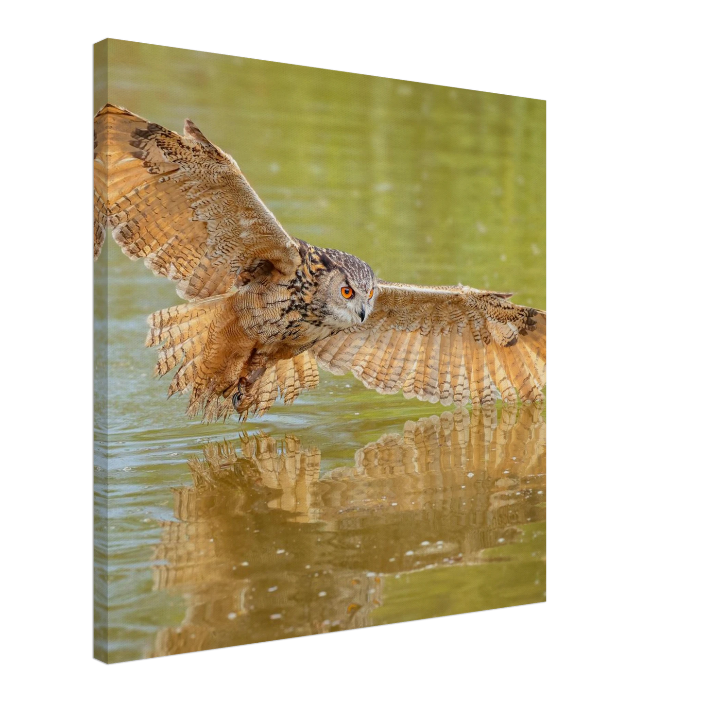 Wandbild majestaetischer uhu im jagdflug atemberaubende wildtierkunst in verschiedenen groessen