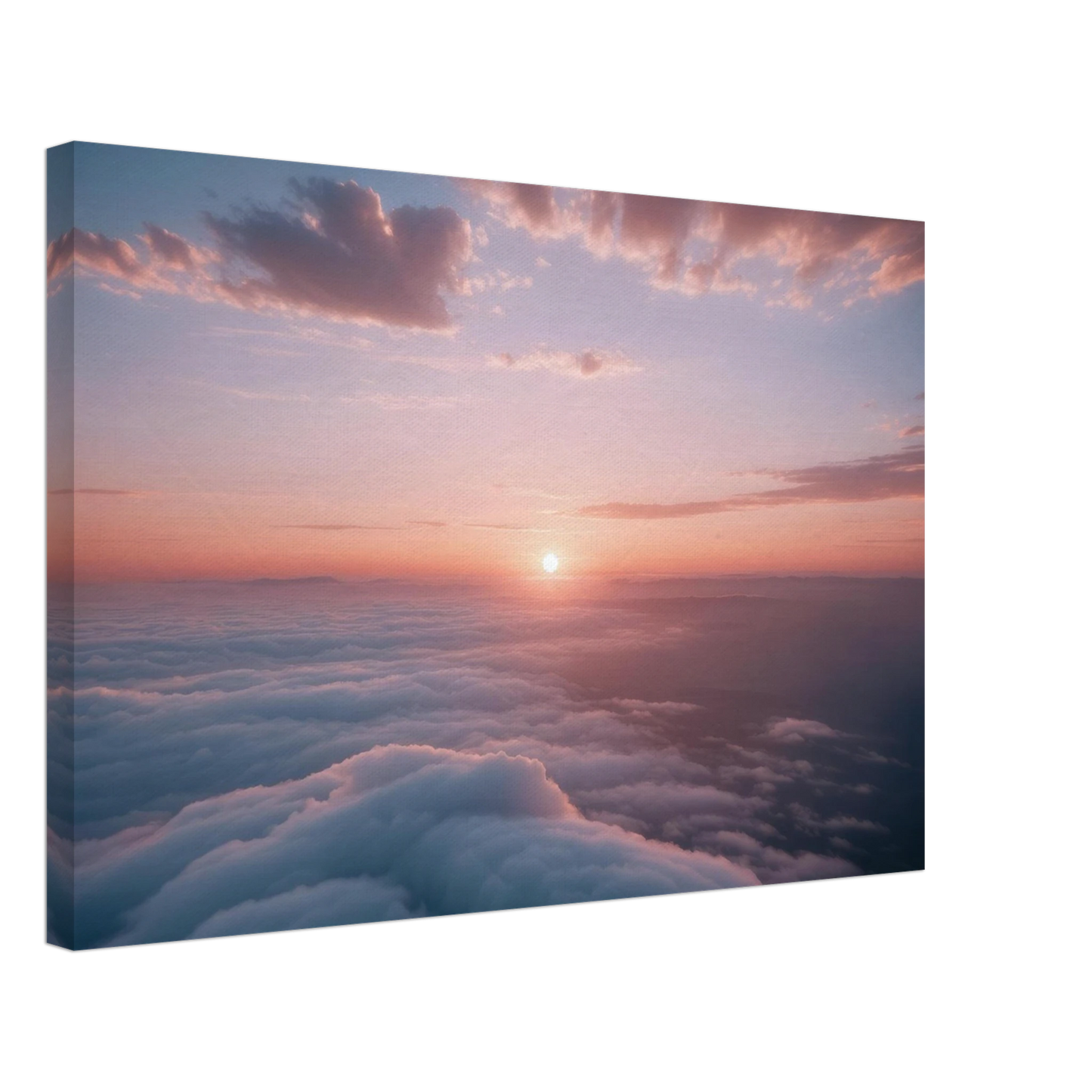 Wandbild sonnenaufgang ueber den wolken ein traumhaftes wandbild in sanften pastelltoenen