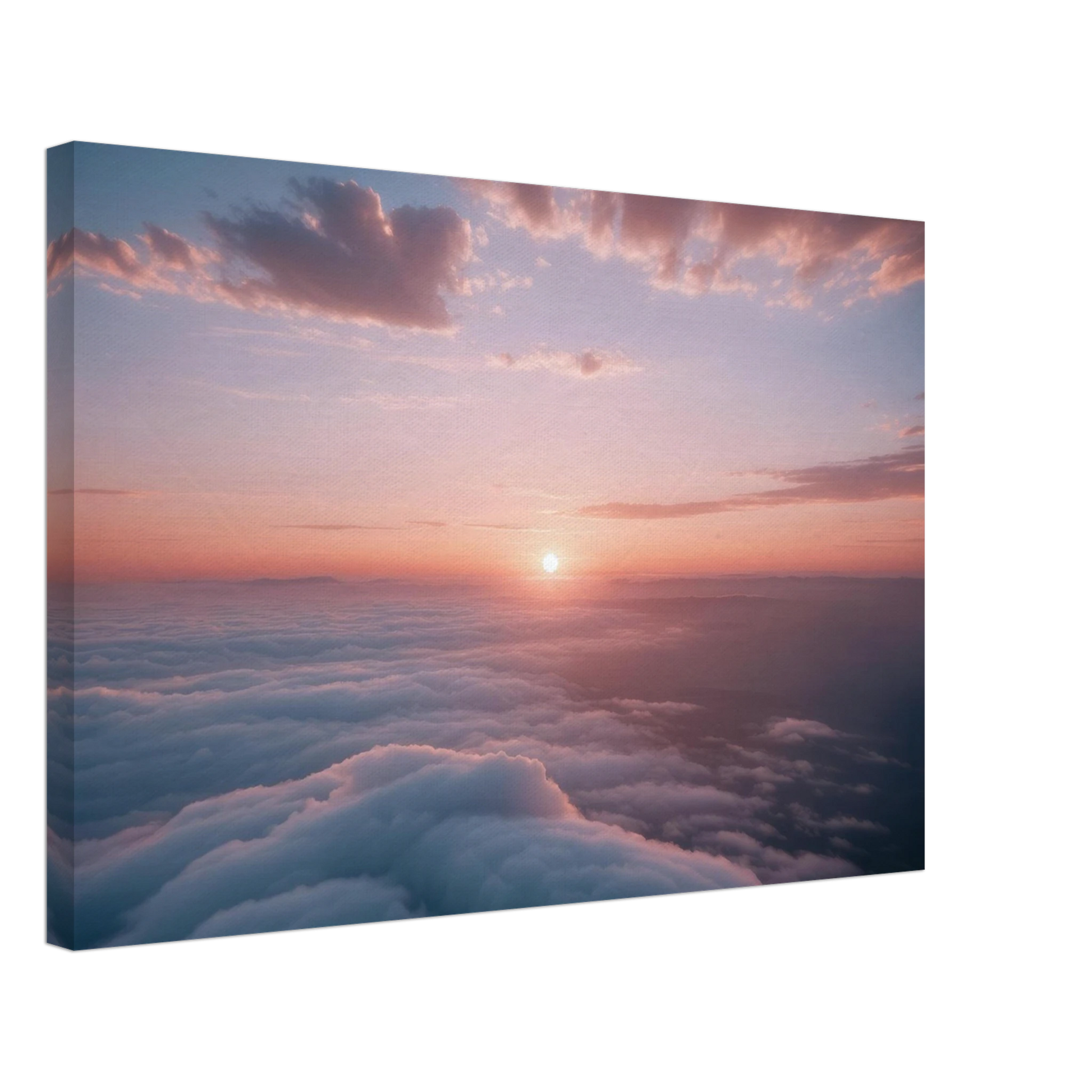 Wandbild sonnenaufgang ueber den wolken ein traumhaftes wandbild in sanften pastelltoenen