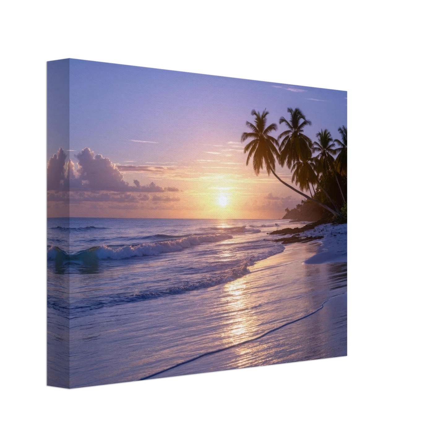 Wandbild karibischer traumstrand magischer sonnenuntergang