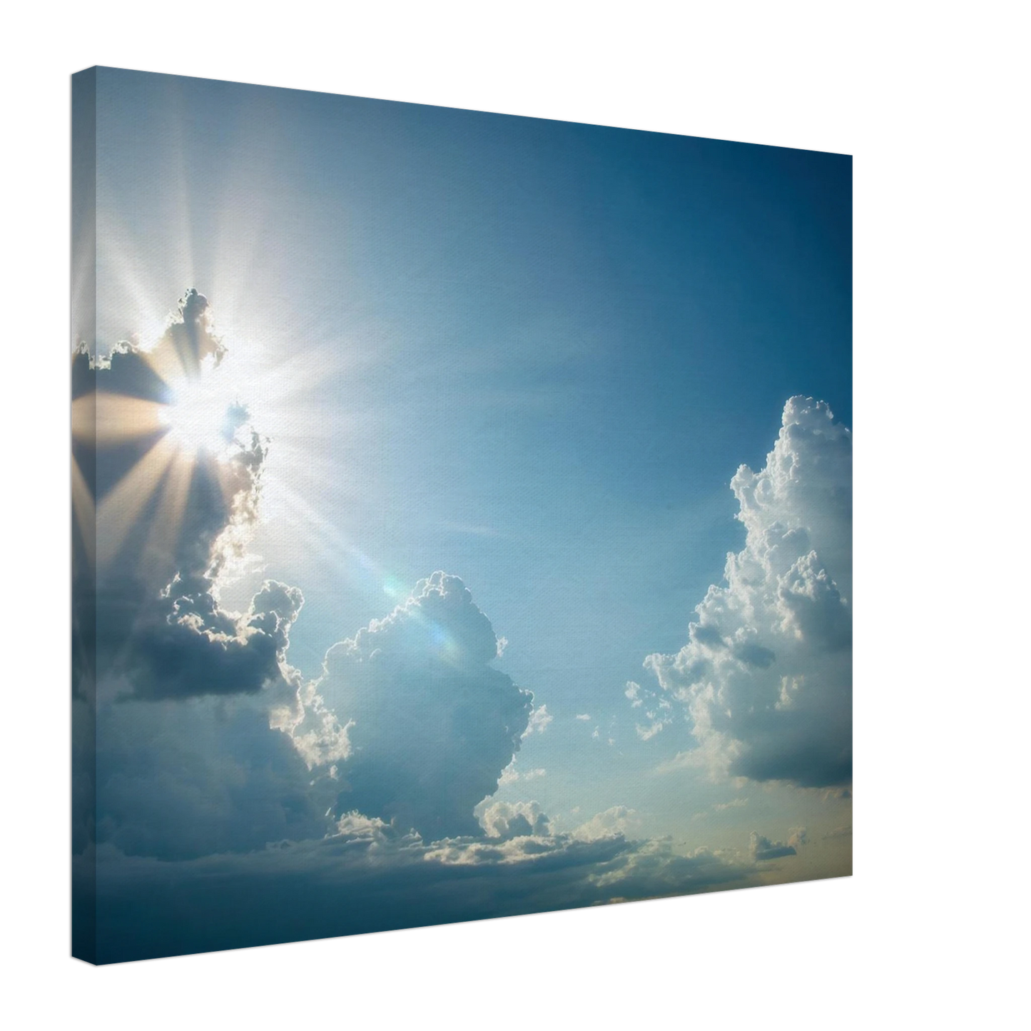 Wandbild sonnenstrahlen durch wolken atmosphaerische himmelskunst in verschiedenen groessen