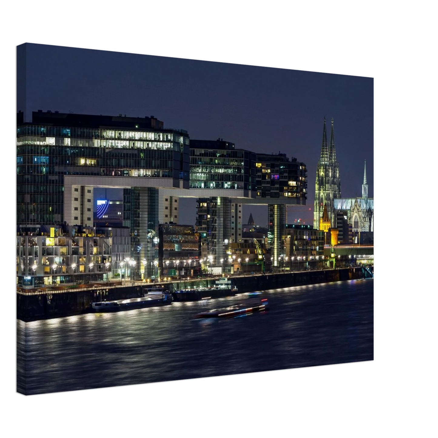 Wandbild koelner skyline bei nacht modernes stadtbild fuer ihr zuhause in vielen groessen