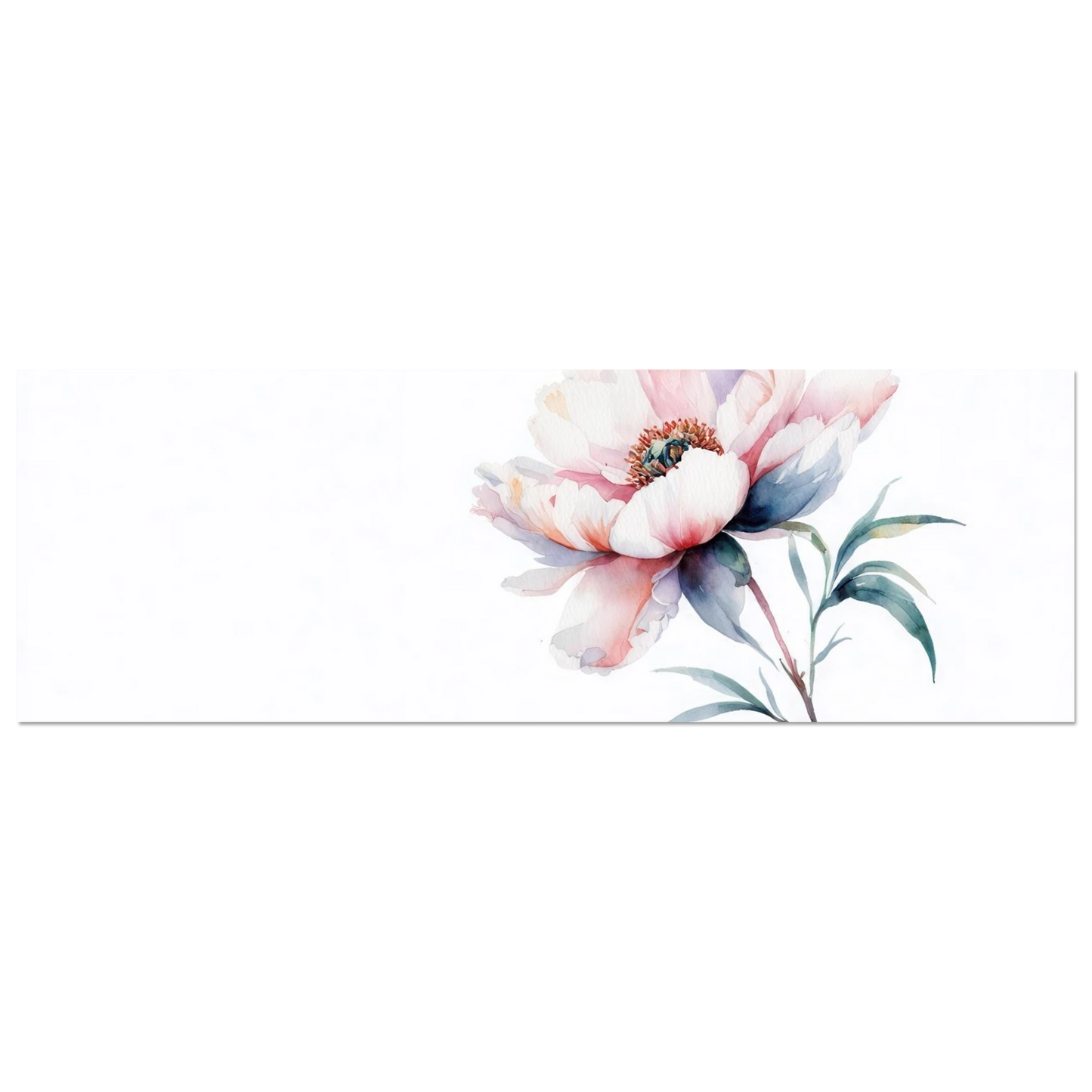 Wandbild zarte pfingstrose elegante aquarell kunst fuer ihr zuhause in wunschgroesse