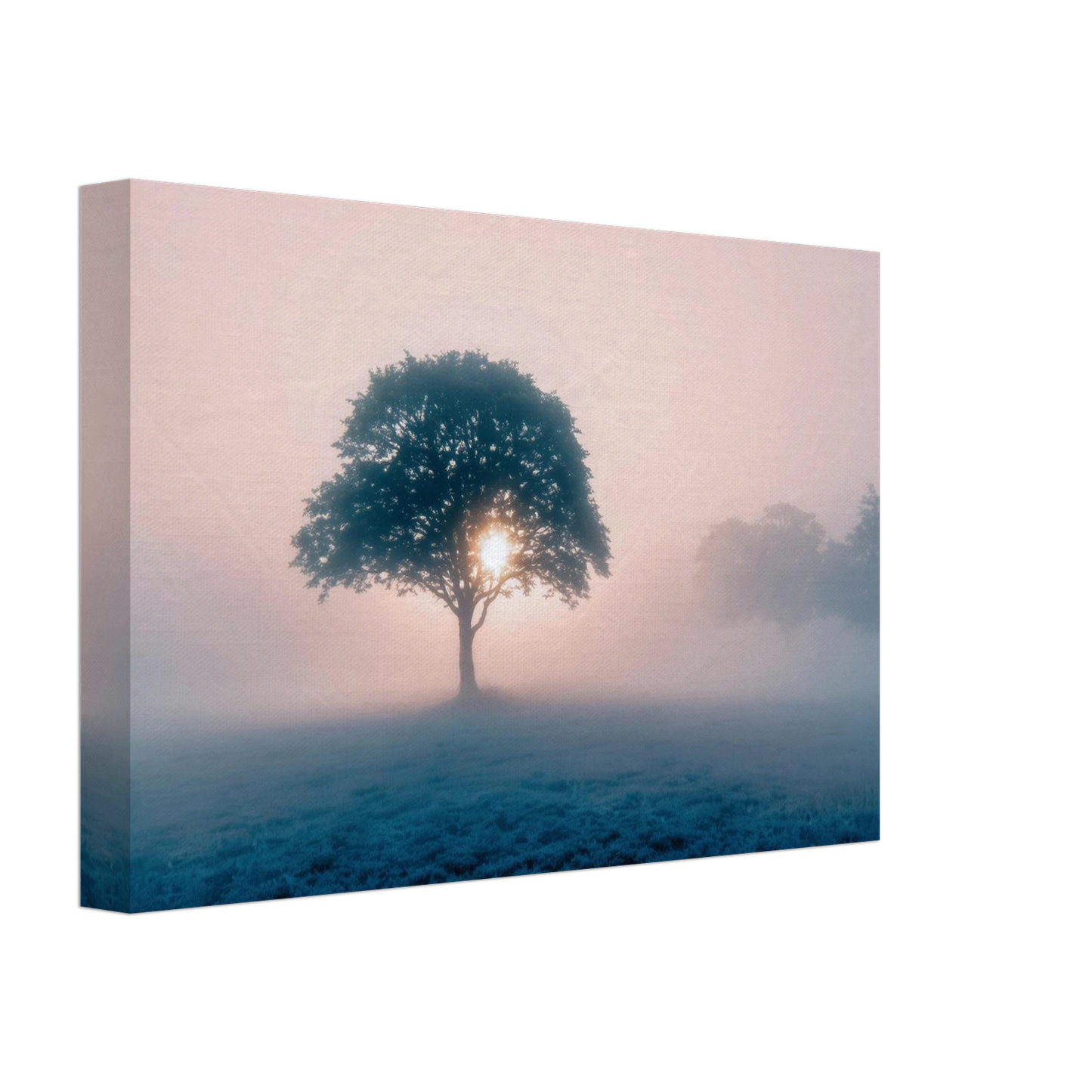 Wandbild mystischer morgendaemmerung baum traumhaftes landschaftsbild fuer ihre wohlfuehloase