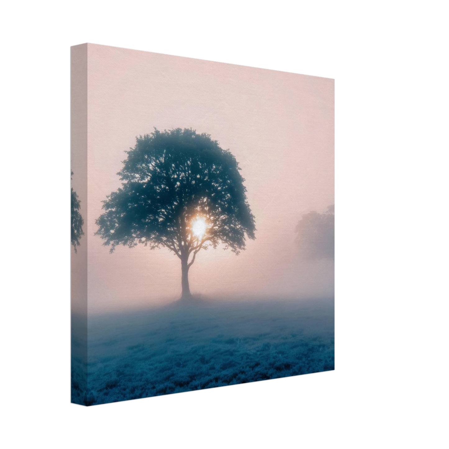 Wandbild mystischer morgendaemmerung baum traumhaftes landschaftsbild fuer ihre wohlfuehloase
