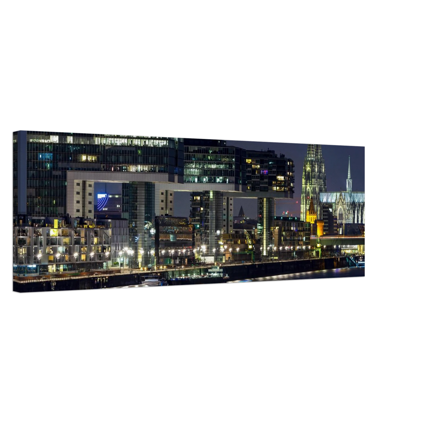 Wandbild koelner skyline bei nacht modernes stadtbild fuer ihr zuhause in vielen groessen