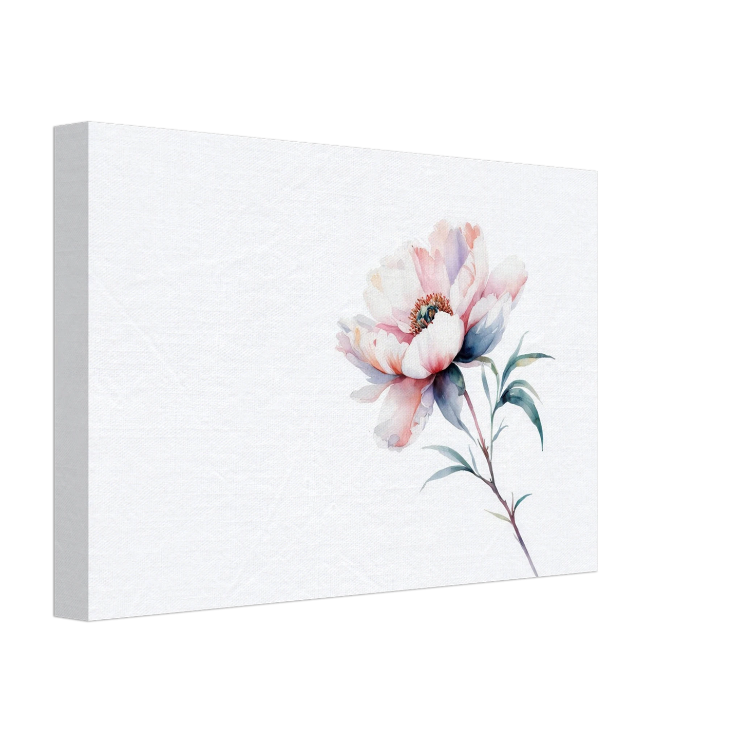 Wandbild zarte pfingstrose elegante aquarell kunst fuer ihr zuhause in wunschgroesse
