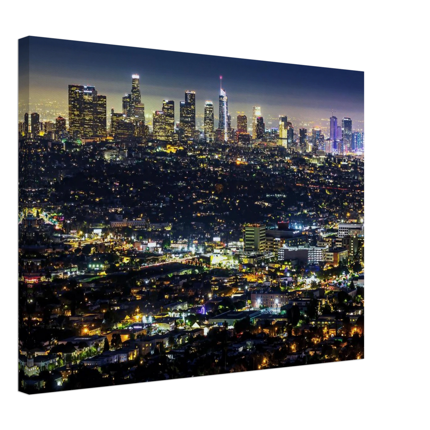 Wandbild los angeles lichtermeer majestaetische skyline bei nacht in ihrer wunschgroesse