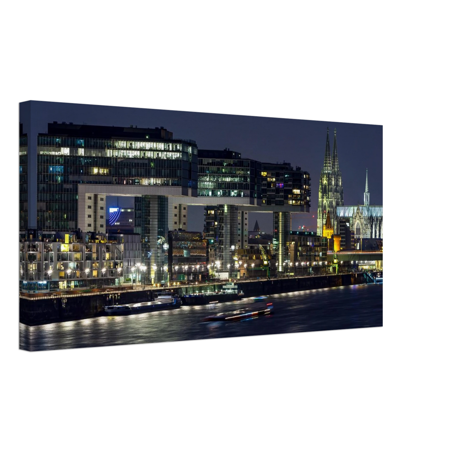 Wandbild koelner skyline bei nacht modernes stadtbild fuer ihr zuhause in vielen groessen