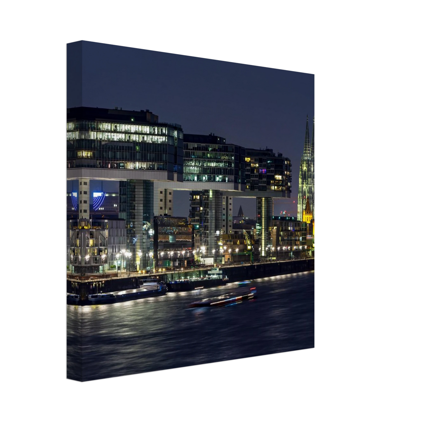 Wandbild koelner skyline bei nacht modernes stadtbild fuer ihr zuhause in vielen groessen