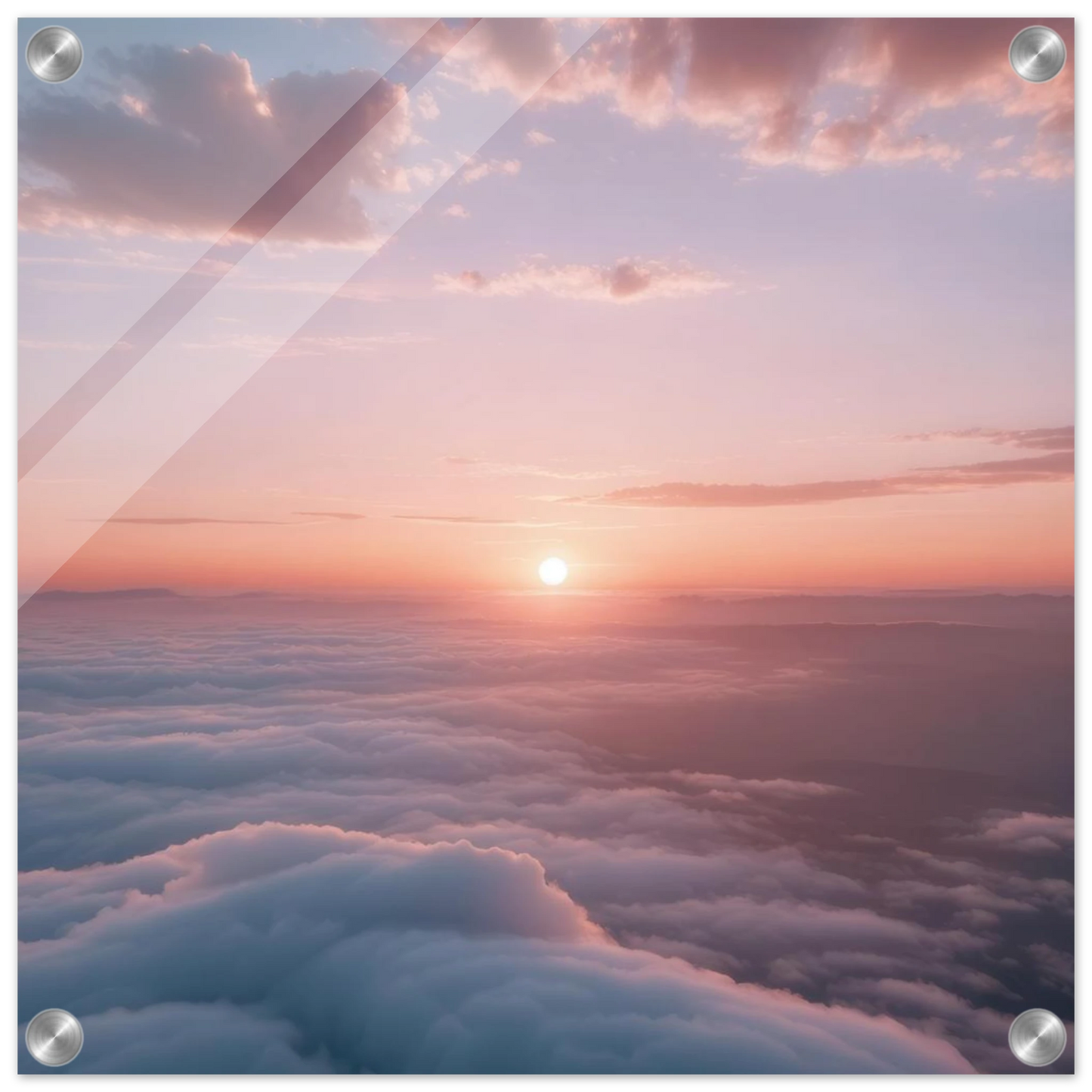 Wandbild sonnenaufgang ueber den wolken ein traumhaftes wandbild in sanften pastelltoenen