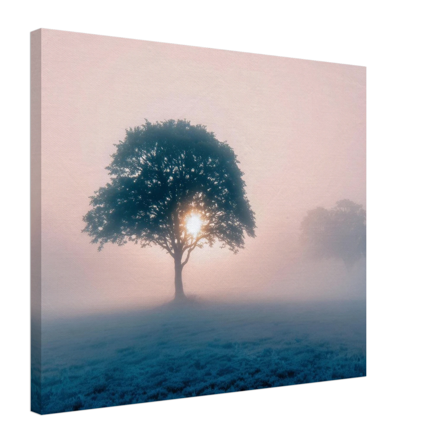 Wandbild mystischer morgendaemmerung baum traumhaftes landschaftsbild fuer ihre wohlfuehloase