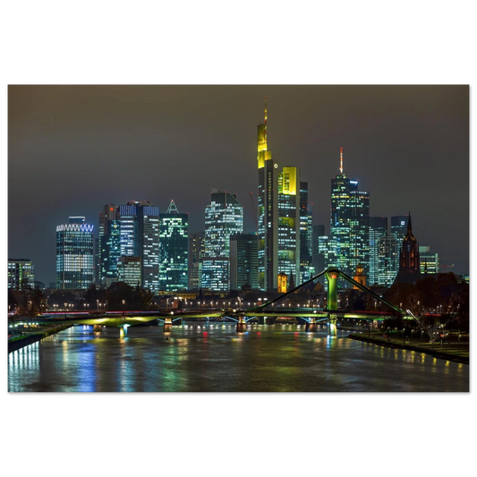 Wandbild frankfurt skyline bei nacht lebendige stadtlandschaft fuer ihr zuhause in vielen groessen