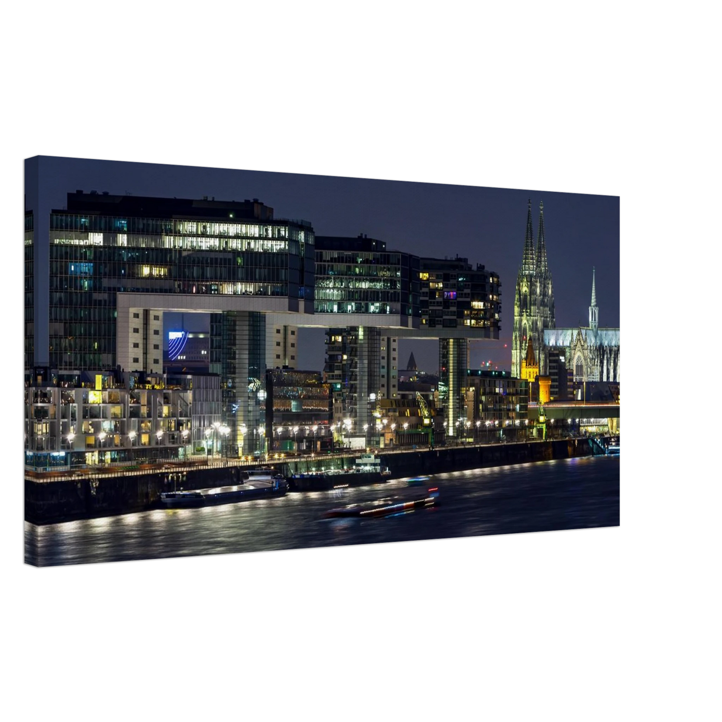 Wandbild koelner skyline bei nacht modernes stadtbild fuer ihr zuhause in vielen groessen