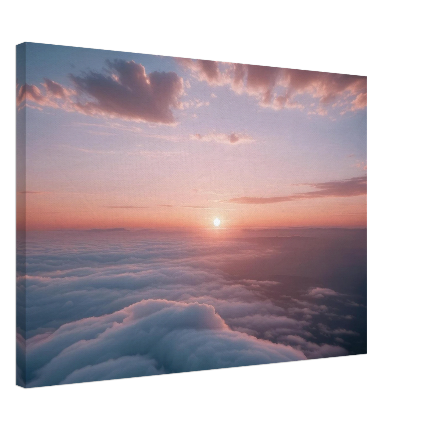 Wandbild sonnenaufgang ueber den wolken ein traumhaftes wandbild in sanften pastelltoenen