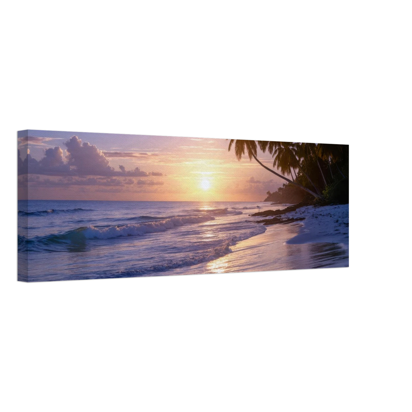 Wandbild karibischer traumstrand magischer sonnenuntergang