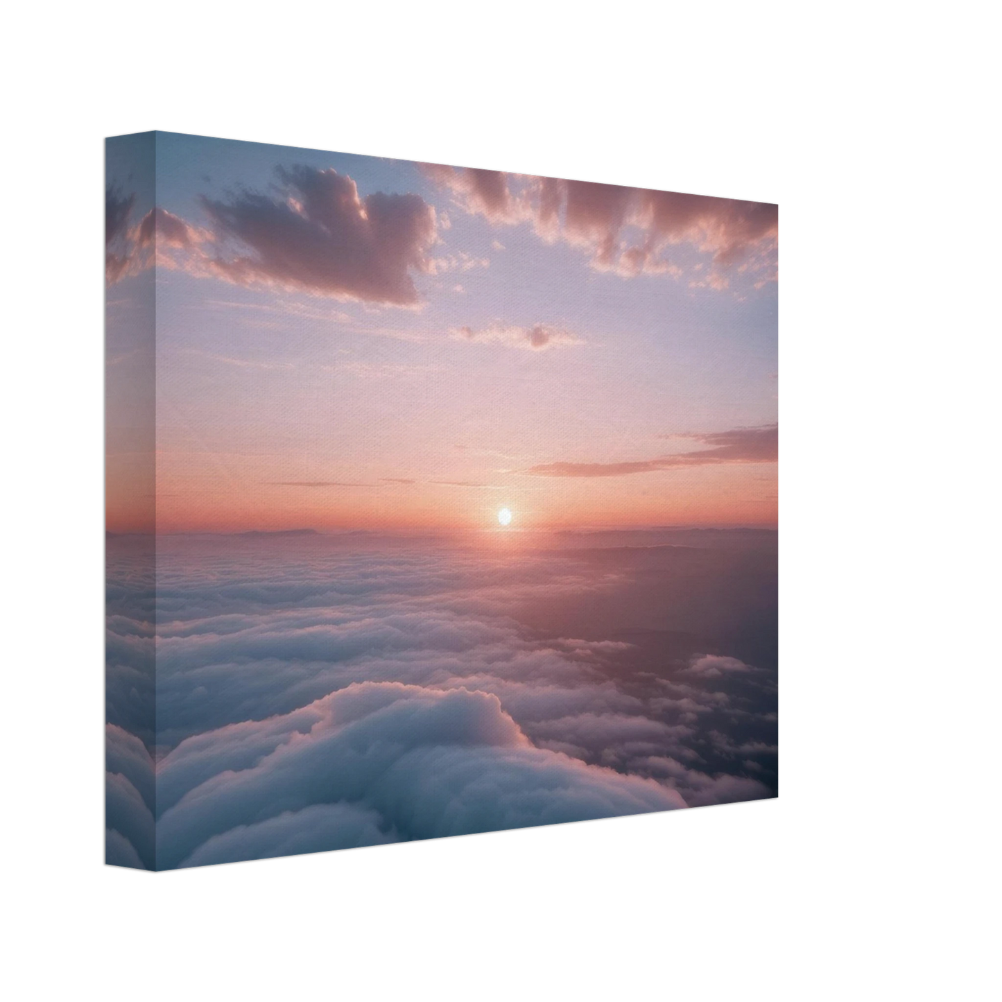 Wandbild sonnenaufgang ueber den wolken ein traumhaftes wandbild in sanften pastelltoenen