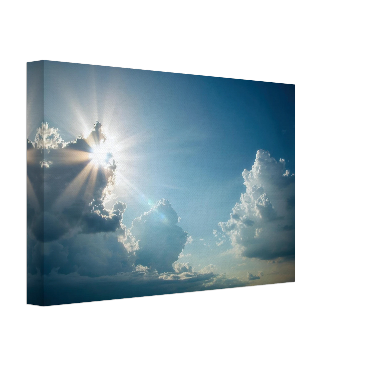 Wandbild sonnenstrahlen durch wolken atmosphaerische himmelskunst in verschiedenen groessen