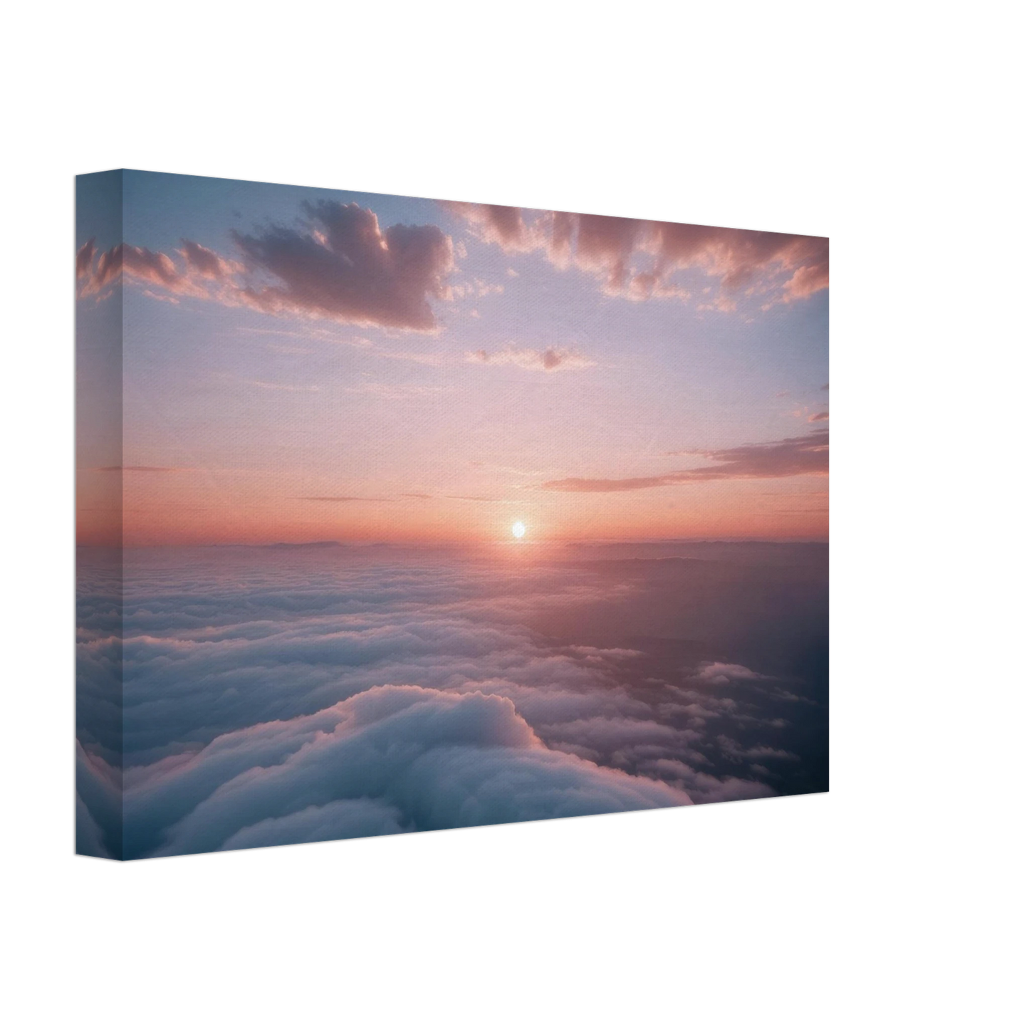 Wandbild sonnenaufgang ueber den wolken ein traumhaftes wandbild in sanften pastelltoenen