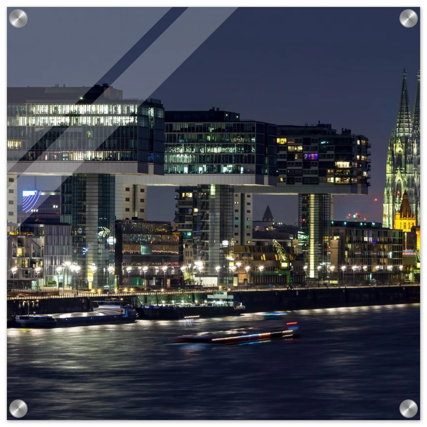 Wandbild koelner skyline bei nacht modernes stadtbild fuer ihr zuhause in vielen groessen