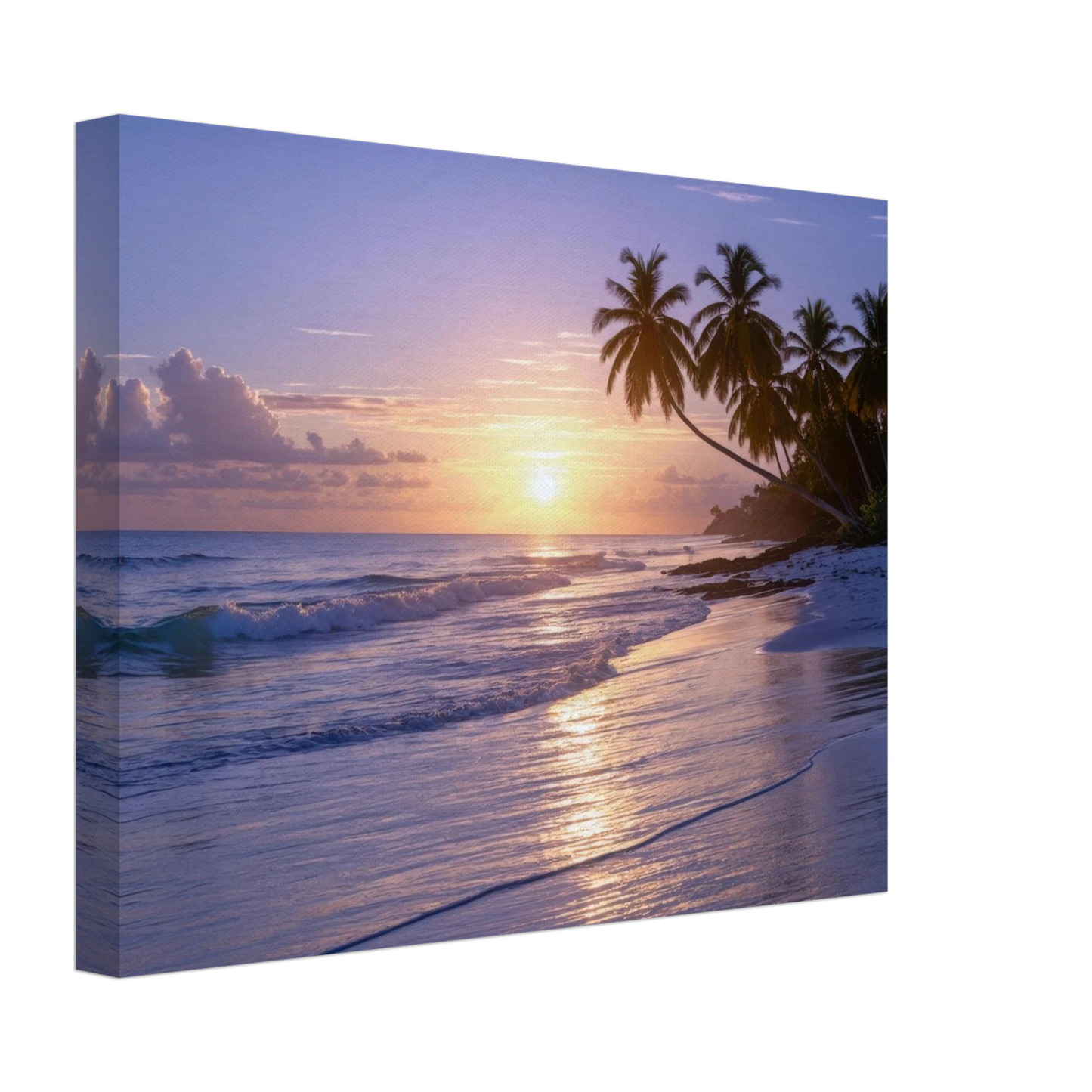 Wandbild karibischer traumstrand magischer sonnenuntergang