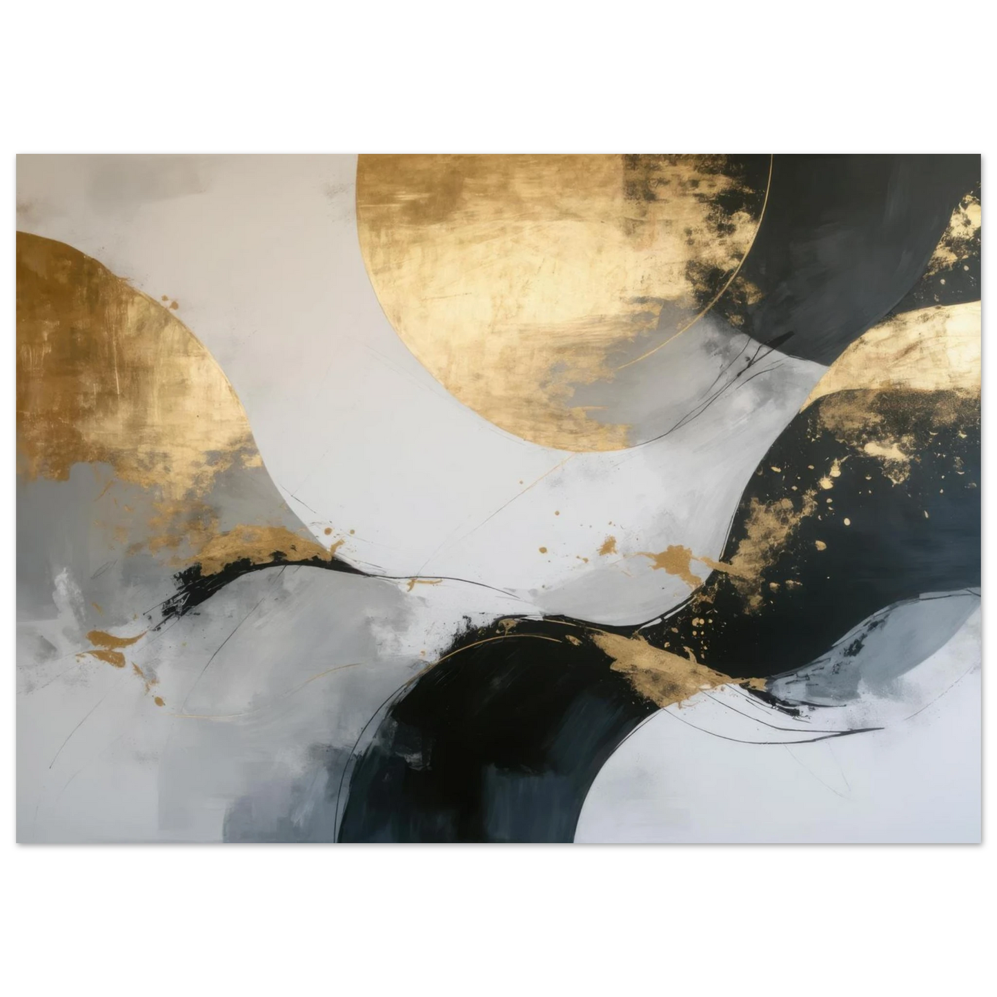Wandbild goldene abstraktion elegante kunst fuer ihr zuhause in ihrer wunschgroesse
