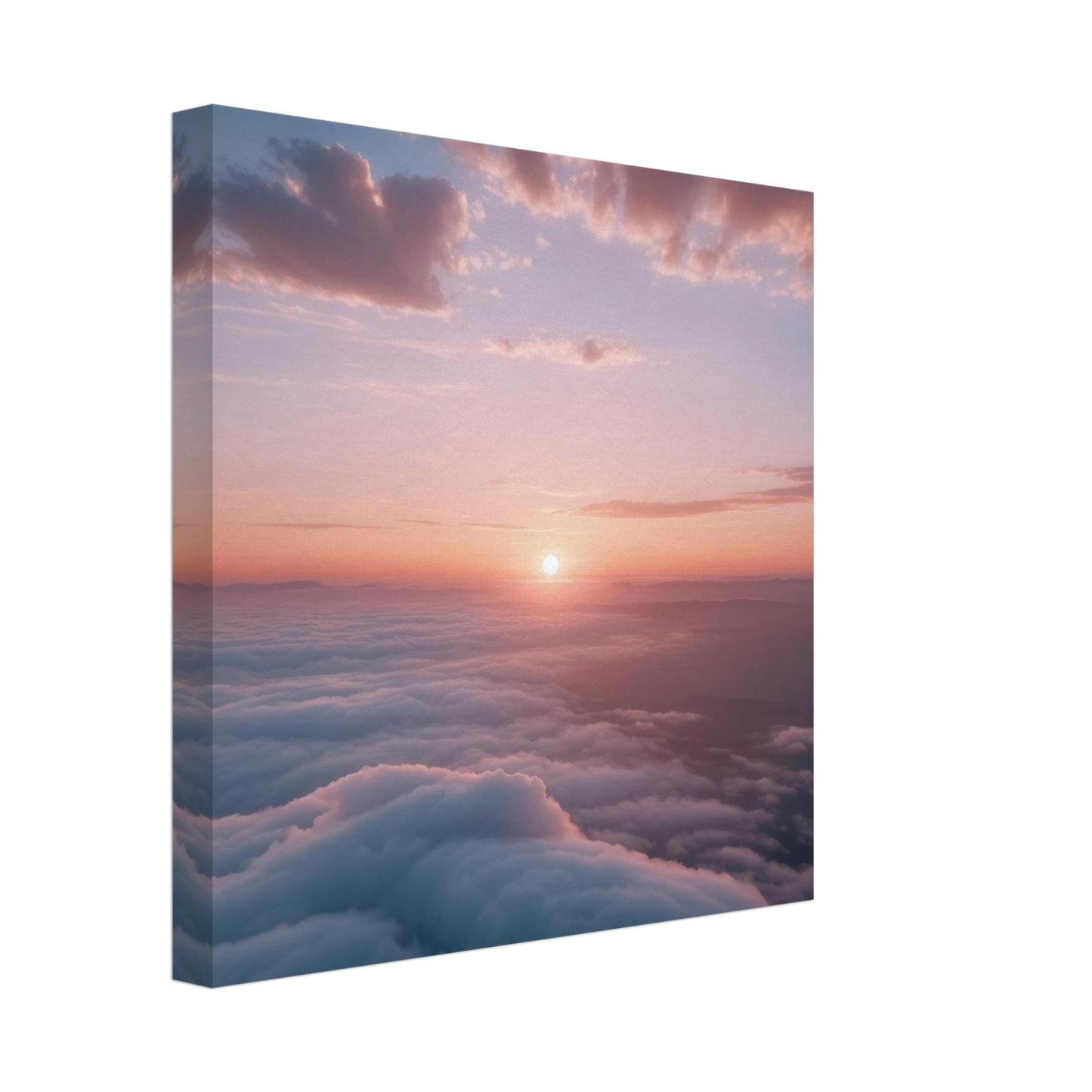 Wandbild sonnenaufgang ueber den wolken ein traumhaftes wandbild in sanften pastelltoenen