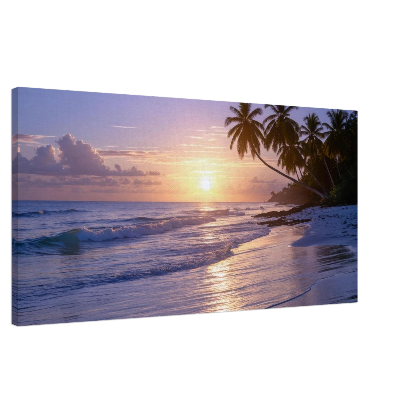 Wandbild karibischer traumstrand magischer sonnenuntergang