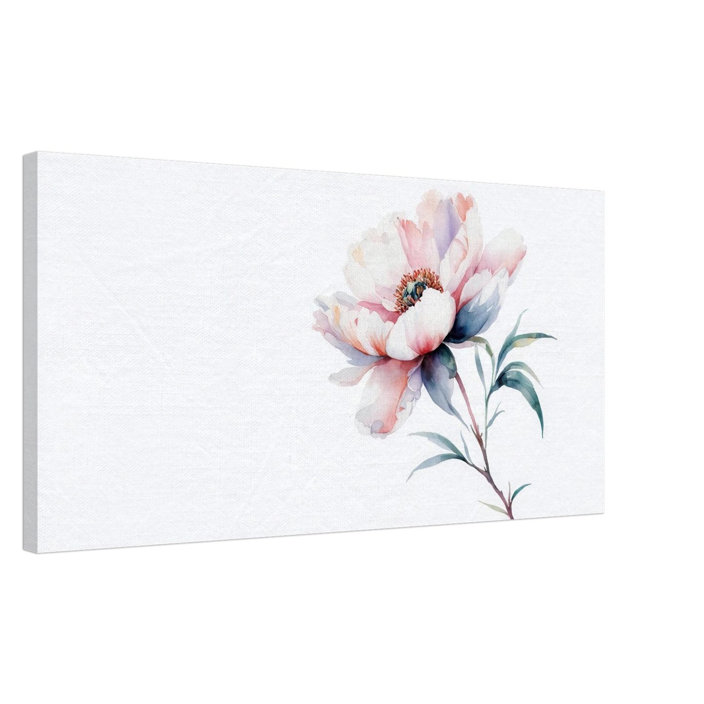 Wandbild zarte pfingstrose elegante aquarell kunst fuer ihr zuhause in wunschgroesse