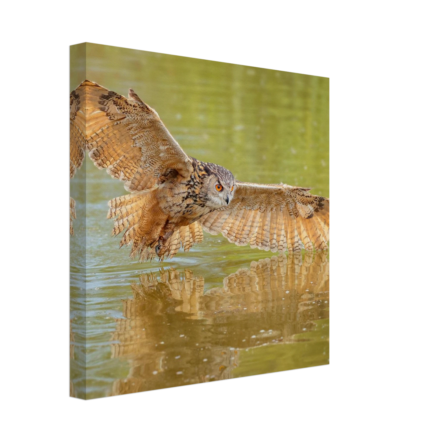 Wandbild majestaetischer uhu im jagdflug atemberaubende wildtierkunst in verschiedenen groessen