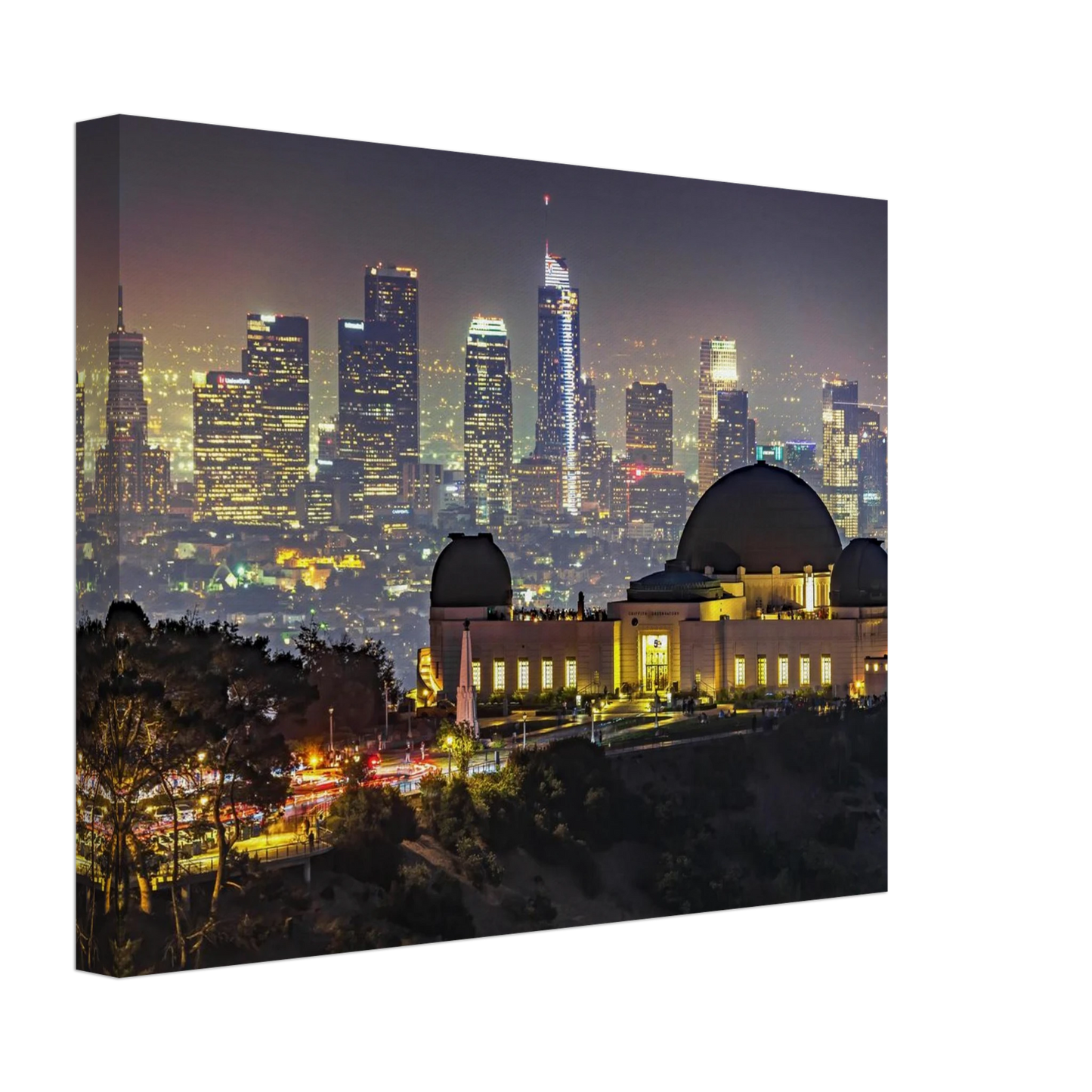 Wandbild los angeles nachthimmel griffith observatorium mit stadtpanorama erlebe das leuchten der stadt