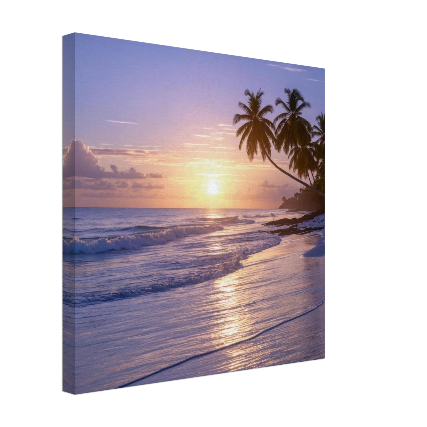 Wandbild karibischer traumstrand magischer sonnenuntergang