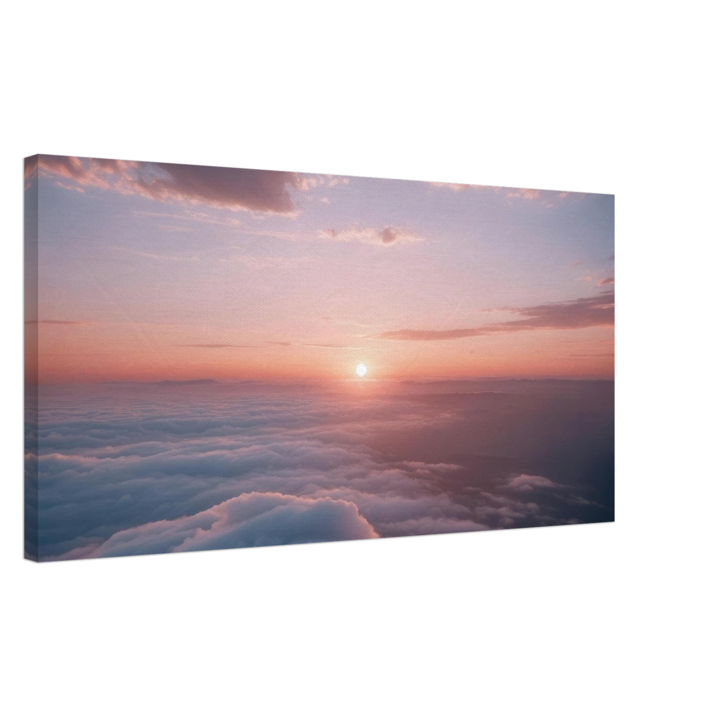 Wandbild sonnenaufgang ueber den wolken ein traumhaftes wandbild in sanften pastelltoenen