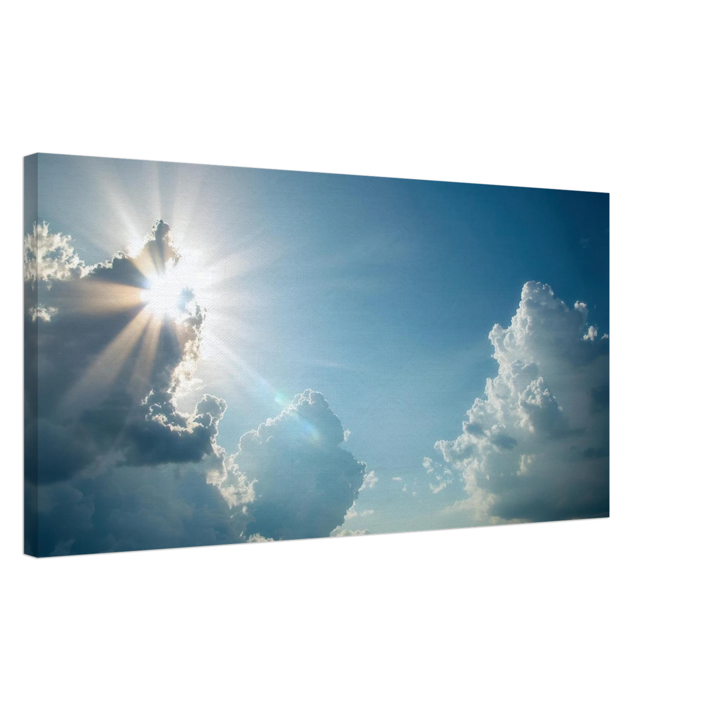 Wandbild sonnenstrahlen durch wolken atmosphaerische himmelskunst in verschiedenen groessen