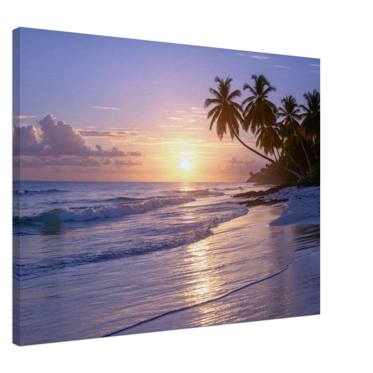 Wandbild karibischer traumstrand magischer sonnenuntergang