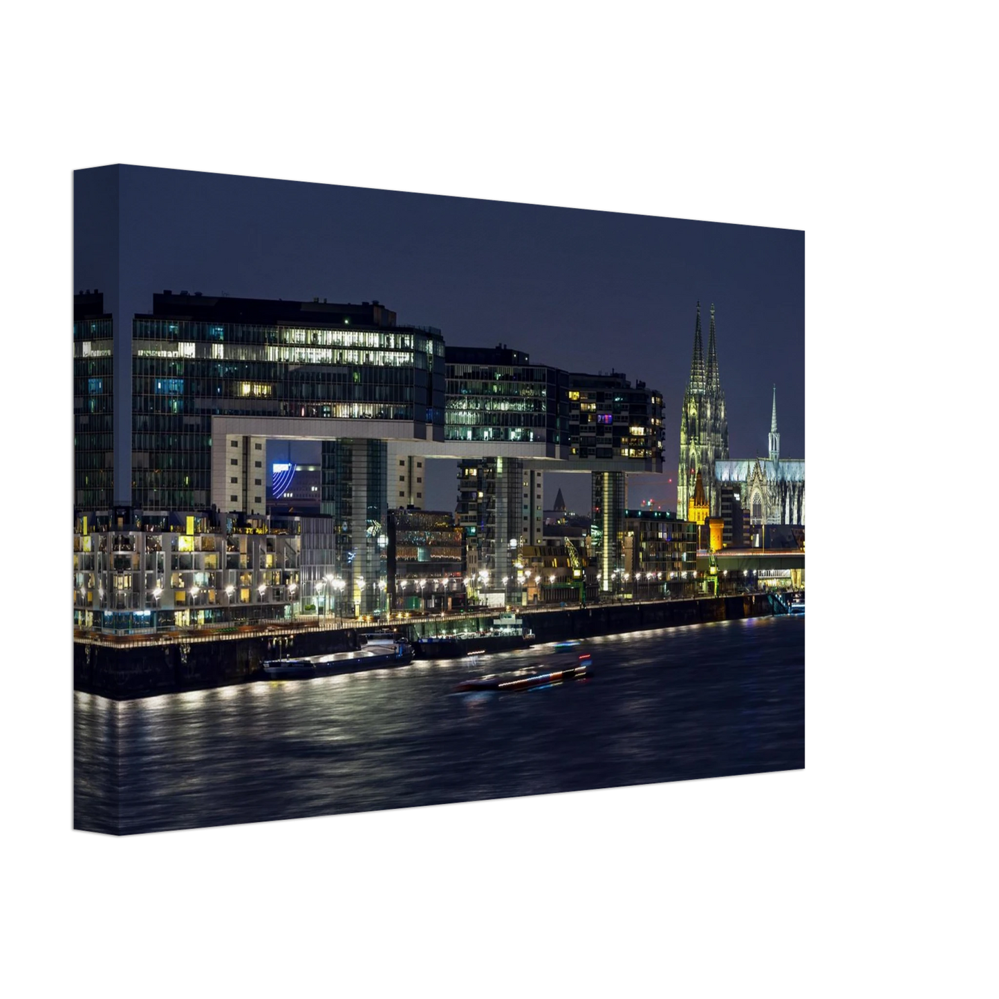Wandbild koelner skyline bei nacht modernes stadtbild fuer ihr zuhause in vielen groessen