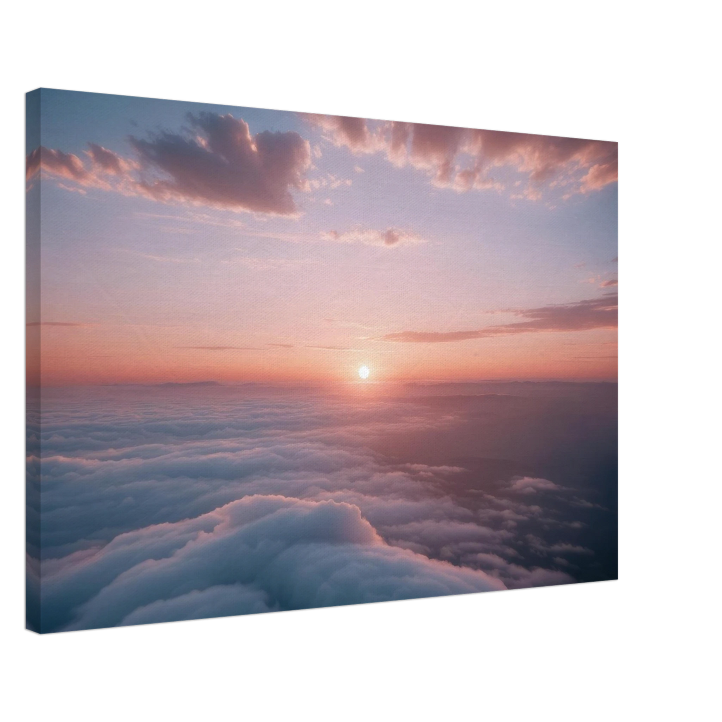 Wandbild sonnenaufgang ueber den wolken ein traumhaftes wandbild in sanften pastelltoenen